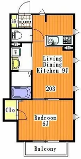 リーヴス館NIIJUKU【2階】の間取り