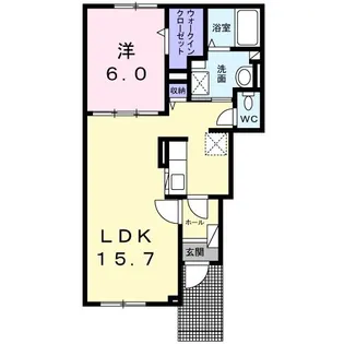 ヴィラ・ソレイユIII【1階】の間取り