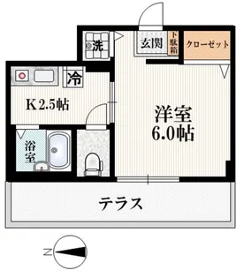 フラット高田【1階】の間取り