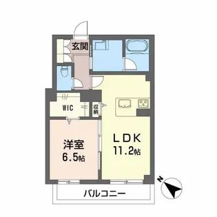 グランエス長束【2階】の間取り