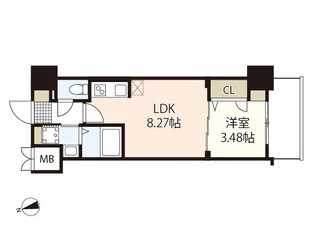 S RESIDENCE観音公園aloria【11階】の間取り