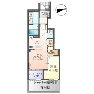 光明寺字山屋敷新築アパート【1階】の間取り