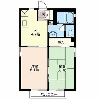 グリーンハイツA【2階】の間取り