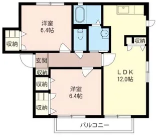 ハピネス新町【2階】の間取り