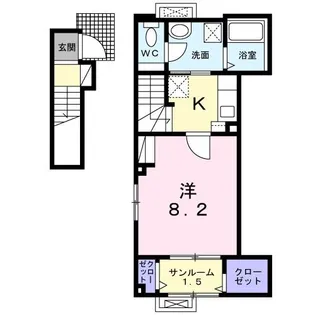 WingsB【2階】の間取り