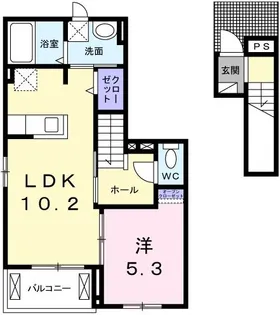 コートハウス安塚【2階】の間取り