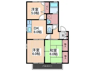 ディアス宮島A棟【2階】の間取り