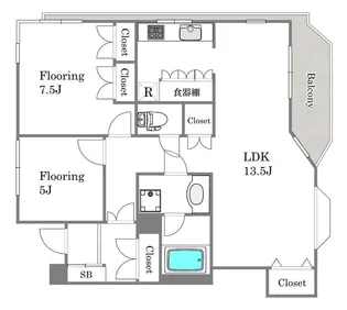 ラスインアーバ【3階】の間取り