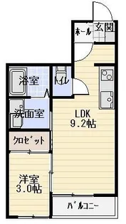 る・ぽーるI【1階】の間取り
