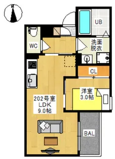 REGALEST 下伊福V【2階】の間取り