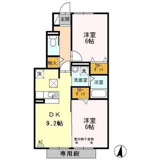 バンブーフィールド【1階】の間取り