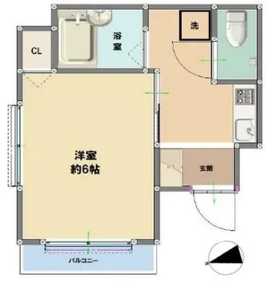 メゾンユニソール神楽坂【2階】の間取り