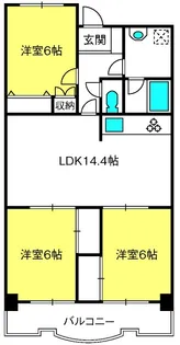 ラフィーネ大宮【1階】の間取り