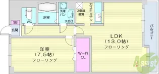 上杉五番館【4階】の間取り
