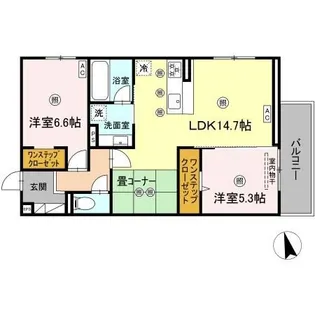 パールドブルム【3階】の間取り