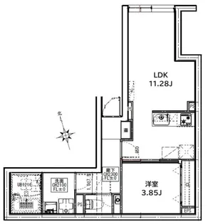CREAL新富町【1階】の間取り