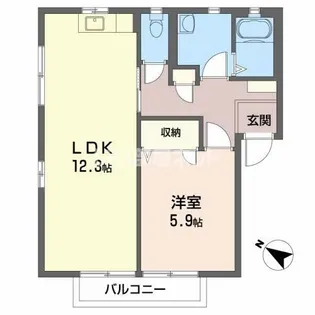 ディアス貴船 B棟【2階】の間取り