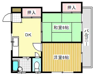 ハイツ三田【2階】の間取り
