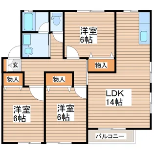 プレステージ大和町A【1階】の間取り