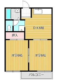 メゾンエーグルB棟【2階】の間取り