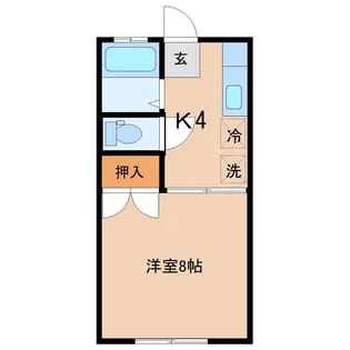 キャッスル冠木B【2階】の間取り