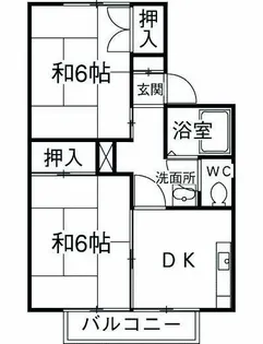 高成マンションB【2階】の間取り