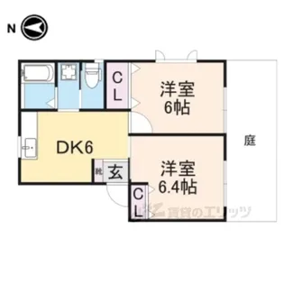 リヴィエール・シャン西禁野【1階】の間取り