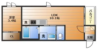 グロウランス宮城野【2階】の間取り