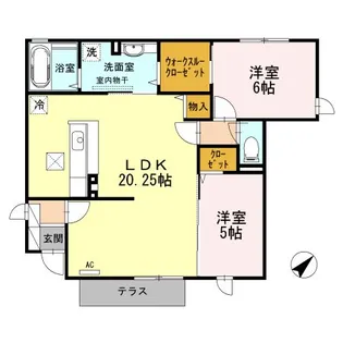エアユール【1階】の間取り