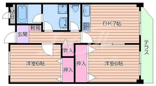 千里ロイヤルハイツ【3階】の間取り