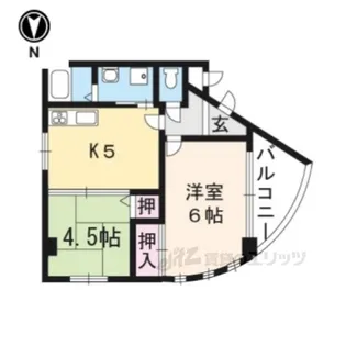ザックス天神川【3階】の間取り