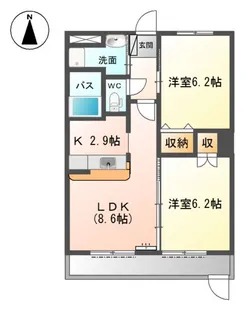 ソレイユ壱番館【1階】の間取り