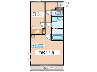 ヴィガラス栄町【4階】の間取り