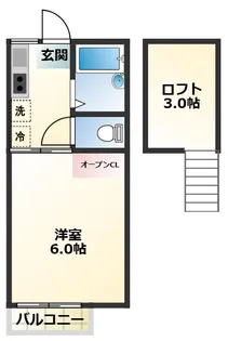 アイランドハウス【2階】の間取り