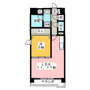 AS ONE【4階】の間取り