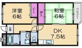 翔開マンション1【3階】の間取り