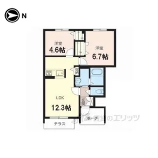 ヴィフレーヴ【1階】の間取り