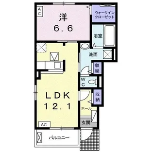 ラ・ポーム A【1階】の間取り