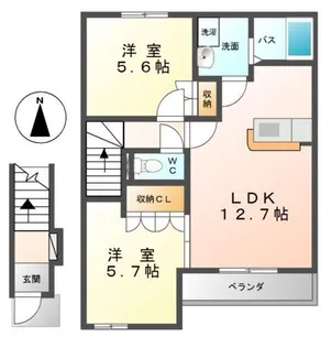 サンフィール【2階】の間取り