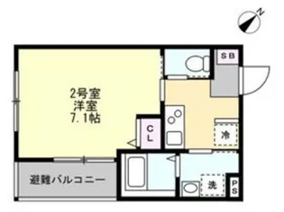 ベイルーム相武台前【2階】の間取り