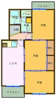 サンワハイデンス【1階】の間取り