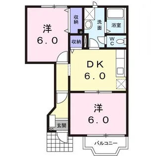 サンセール浜浦B【1階】の間取り