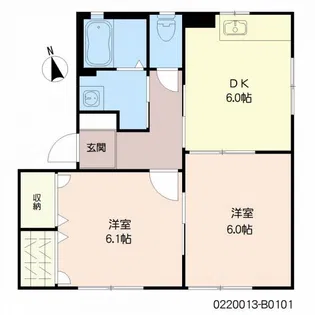 シャーメゾン矢加部 B棟【1階】の間取り