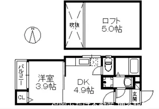 リバティーJK【2階】の間取り