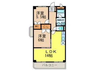 ト-シンボヌ-ル瑞穂【5階】の間取り