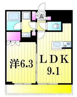 第18シントウキョウビル【5階】の間取り