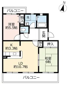 URすずかけ台ハイツ第3【2階】の間取り
