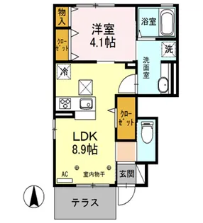 クレセール【1階】の間取り