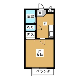 パールマンションII【1階】の間取り