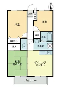 フォブール木太B【1階】の間取り
